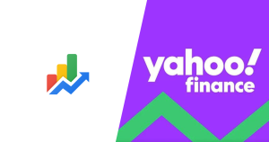 A comparison chart between Google Finance and Yahoo Finance, representing their features and benefits.